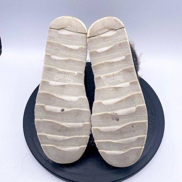 MUK LUKS Women's Sigrid Boot-Black/White/ Faux Fur Shoes Size 7 - Picture 7 of 8